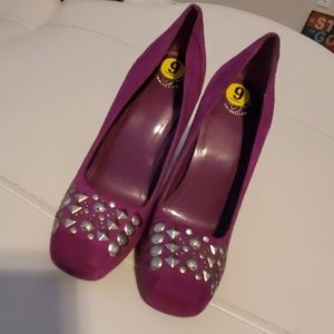 BCBGeneration purple studded heels
